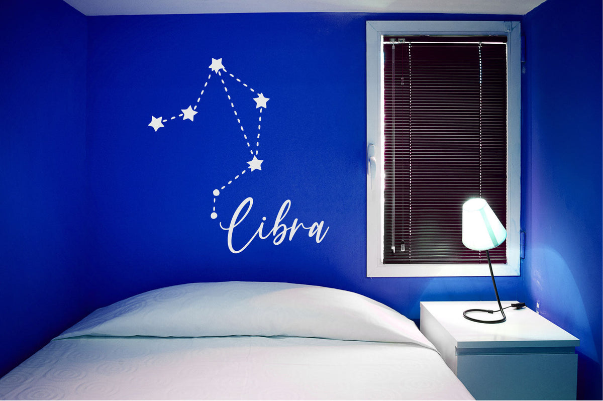 Libra Zodiac Constellation of Stars Vinyl Wall Decal