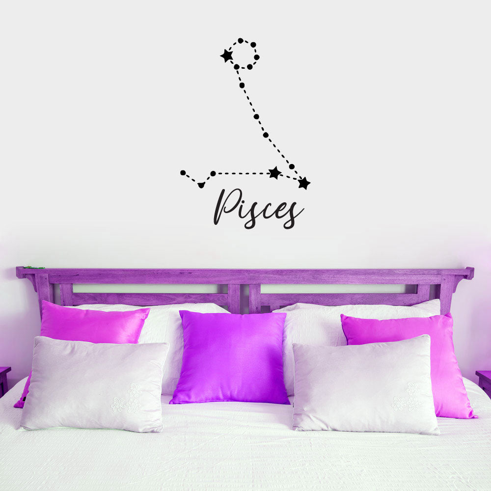 Pisces Zodiac Constellation of Stars Vinyl Wall Decal
