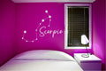 Scorpio Zodiac Constellation of Stars Vinyl Wall Decal
