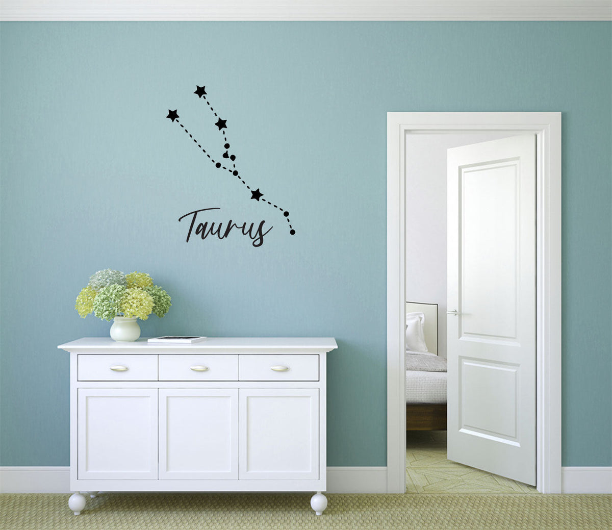 Taurus Zodiac Constellation of Stars Vinyl Wall Decal