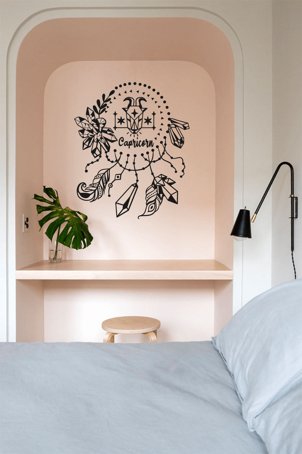 Capricorn Zodiac Astrology Dreamcatcher Vinyl Wall Decal