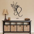 Leo Zodiac Floral Sign Vinyl Wall Decal