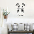Pisces Zodiac Flower Sign Vinyl Wall Decal