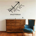 Sagittarius Zodiac Floral Sign Vinyl Wall Decal