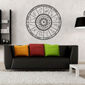 Zodiac Astrology Wheel Sun Moon Constellations Vinyl Wall Decal