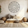 Zodiac Astrology Wheel Sun Moon Constellations Vinyl Wall Decal