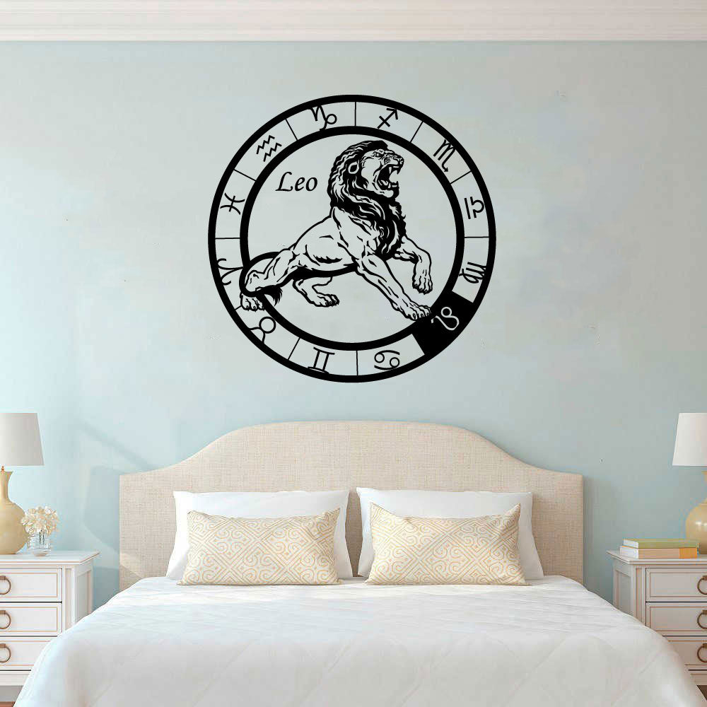 Leo Zodiac Astrology Constellation Wheel Vinyl Wall Decal