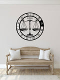 Libra Zodiac Astrology Constellation Wheel Vinyl Wall Decal