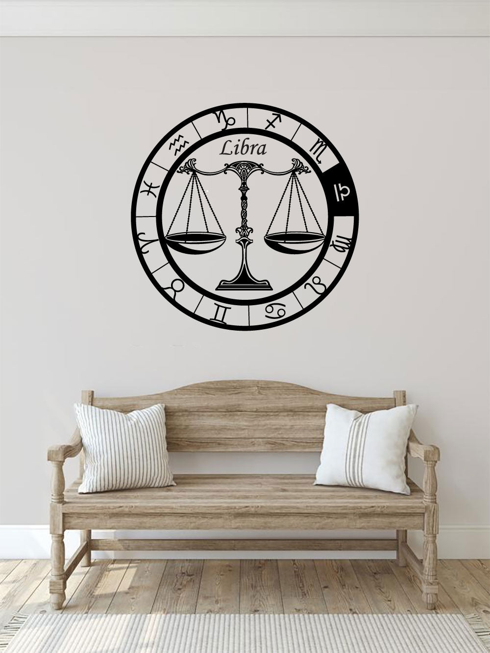 Libra Zodiac Astrology Constellation Wheel Vinyl Wall Decal