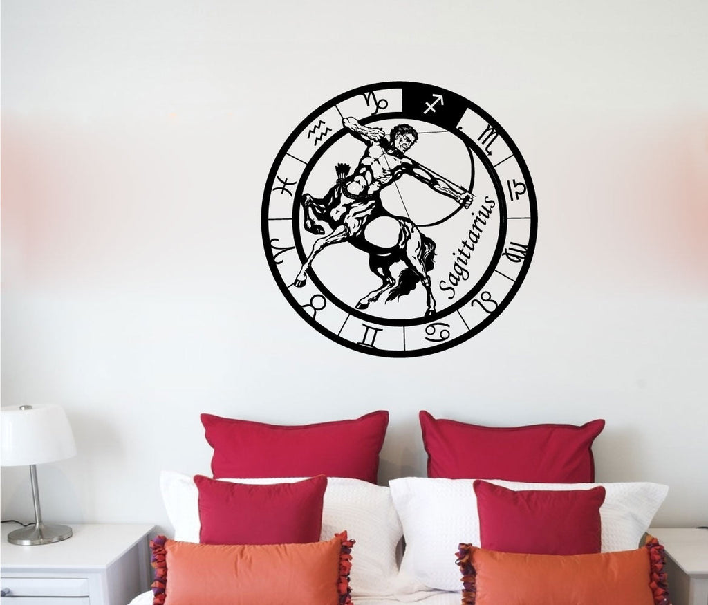 Sagittarius Zodiac Astrology Constellation Wheel Vinyl Wall Decal
