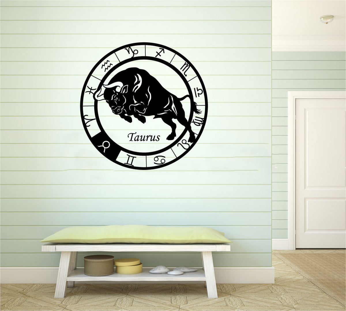 Taurus Zodiac Astrology Constellation Wheel Vinyl Wall Decal